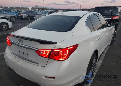 2017 Infiniti Q50 3.0T Red Sport 400 z USA, uszkodzony, nr VIN JN1FV7AR7HM870059